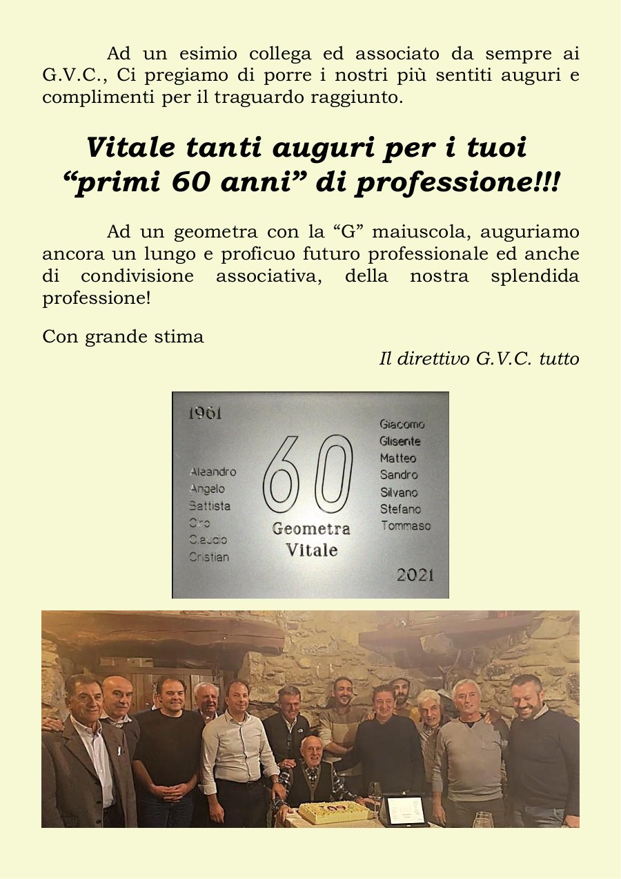 60esimo professione vitale